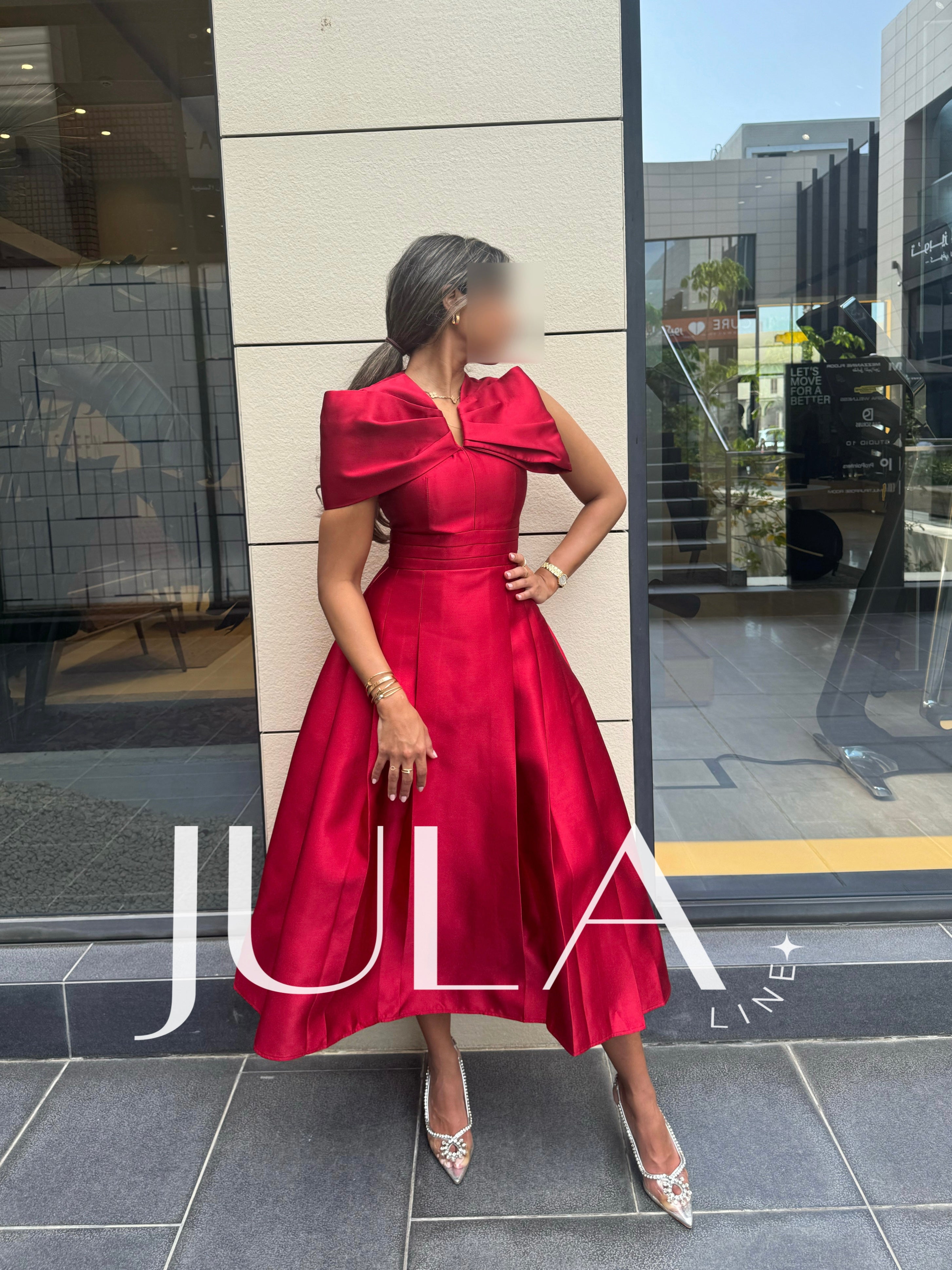 Gigi Red Midi Dress